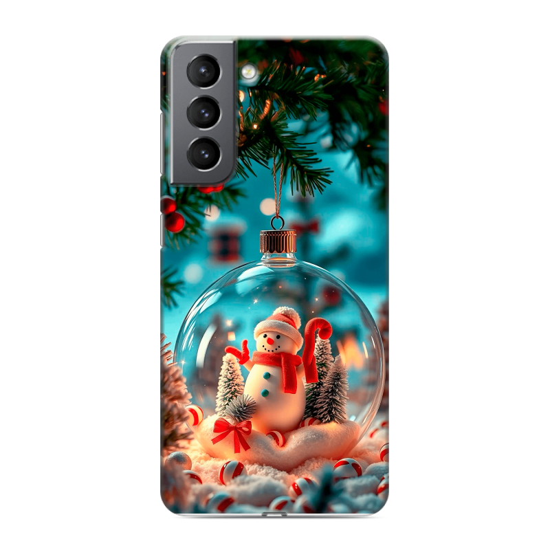 Силиконовый чехол на Samsung Galaxy S21 с принтом Новый год Силиконовый чехол на Samsung Galaxy S21 с принтом Новый год
