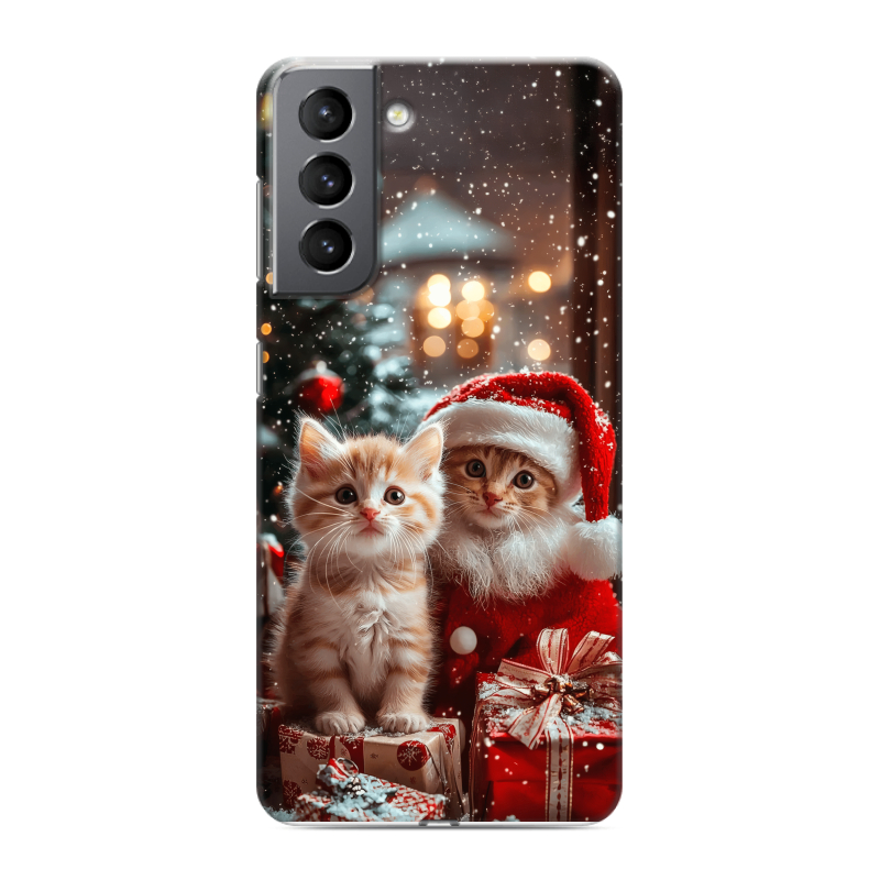 Силиконовый противоударный чехол на Samsung Galaxy S21 с принтом Новый год Силиконовый противоударный чехол на Samsung Galaxy S21 с принтом Новый год