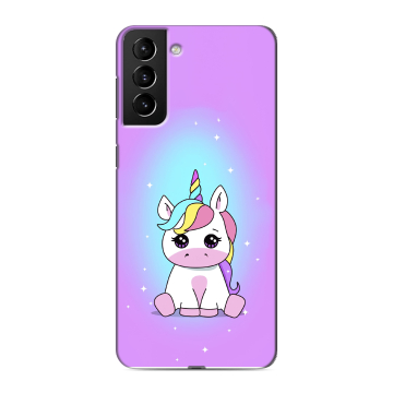 Силиконовый чехол на Samsung Galaxy S21 Plus с принтом Единорог Силиконовый чехол на Samsung Galaxy S21 Plus с принтом Единорог