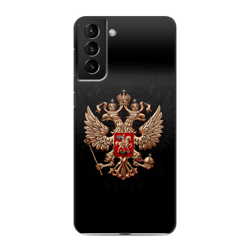 Силиконовый чехол на Samsung Galaxy S21 Plus с принтом Герб России Силиконовый чехол на Samsung Galaxy S21 Plus с принтом Герб России