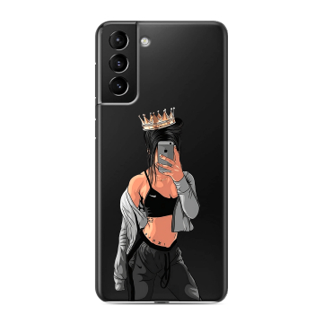 Силиконовый чехол на Samsung Galaxy S21 Plus с принтом Женские принты Силиконовый чехол на Samsung Galaxy S21 Plus с принтом Женские принты