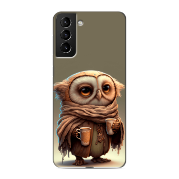 Силиконовый чехол на Samsung Galaxy S21 Plus с принтом Сова Силиконовый чехол на Samsung Galaxy S21 Plus с принтом Сова