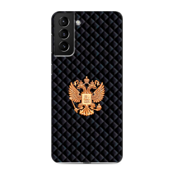Силиконовый чехол на Samsung Galaxy S21 Plus с принтом Герб России принт Силиконовый чехол на Samsung Galaxy S21 Plus с принтом Герб России принт