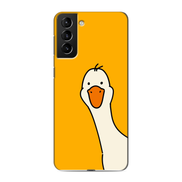 Силиконовый чехол на Samsung Galaxy S21 Plus с принтом Утка Силиконовый чехол на Samsung Galaxy S21 Plus с принтом Утка