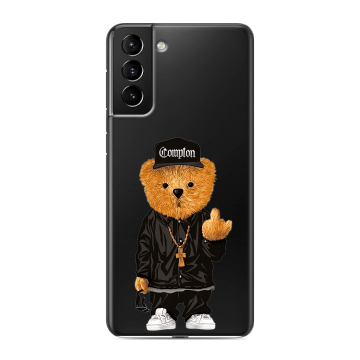 Силиконовый чехол на Samsung Galaxy S21 Plus с принтом Мишка