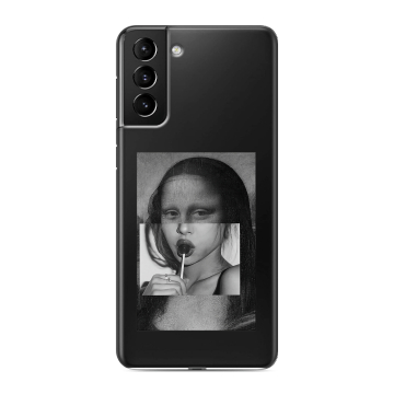 Силиконовый чехол на Samsung Galaxy S21 Plus с принтом Мона Лиза
