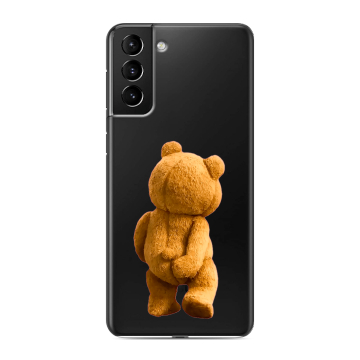 Силиконовый чехол на Samsung Galaxy S21 Plus с принтом Медведь Силиконовый чехол на Samsung Galaxy S21 Plus с принтом Медведь