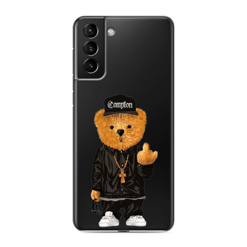 Силиконовый чехол на Samsung Galaxy S21 Plus с принтом Плюшевый медведь