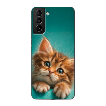 Силиконовый чехол на Samsung Galaxy S21 Plus с принтом котенок Силиконовый чехол на Samsung Galaxy S21 Plus с принтом котенок