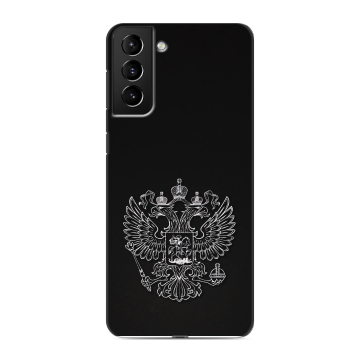 Силиконовый чехол на Samsung Galaxy S21 Plus с принтом Герб России