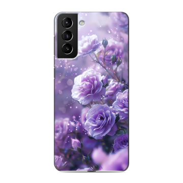 Силиконовый чехол на Samsung Galaxy S21 Plus с принтом Розы цветы