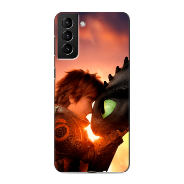 Силиконовый чехол на Samsung Galaxy S21 Plus с принтом Как приручить дракона Силиконовый чехол на Samsung Galaxy S21 Plus с принтом Как приручить дракона