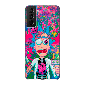 Силиконовый чехол на Samsung Galaxy S21 Plus с принтом Рик и Морти Rick Morty