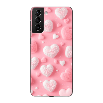 Силиконовый чехол на Samsung Galaxy S21 Plus с принтом Сердечки Силиконовый чехол на Samsung Galaxy S21 Plus с принтом Сердечки