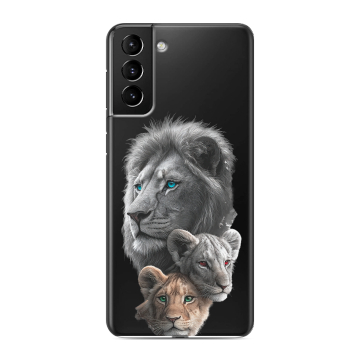 Силиконовый чехол на Samsung Galaxy S21 Plus с принтом Львы Силиконовый чехол на Samsung Galaxy S21 Plus с принтом Львы
