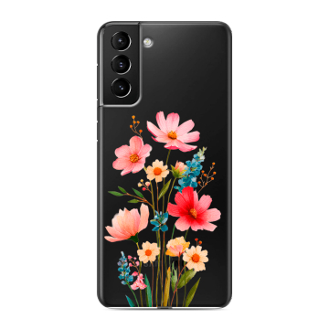 Силиконовый чехол на Samsung Galaxy S21 Plus с принтом Цветы Силиконовый чехол на Samsung Galaxy S21 Plus с принтом Цветы