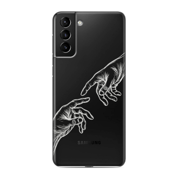 Силиконовый чехол на Samsung Galaxy S21 Plus с принтом Сотворение мира Силиконовый чехол на Samsung Galaxy S21 Plus с принтом Сотворение мира