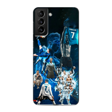 Силиконовый чехол на Samsung Galaxy S21 Plus с принтом Реал Роналдо