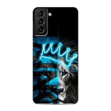 Силиконовый чехол на Samsung Galaxy S21 Plus с принтом Король лев Силиконовый чехол на Samsung Galaxy S21 Plus с принтом Король лев