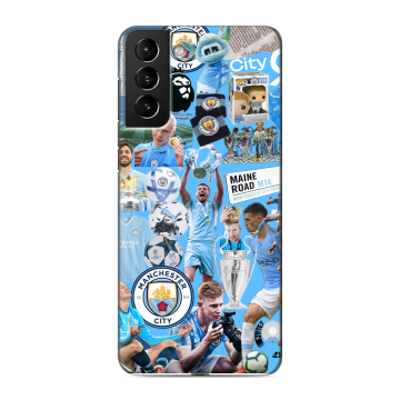 Силиконовый чехол на Samsung Galaxy S21 Plus с принтом Man City Манчестер Сити Силиконовый чехол на Samsung Galaxy S21 Plus с принтом Man City Манчестер Сити