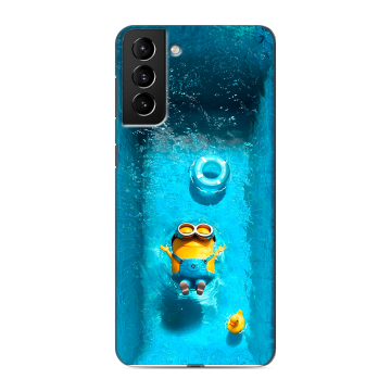 Силиконовый чехол на Samsung Galaxy S21 Plus с принтом Миньоны