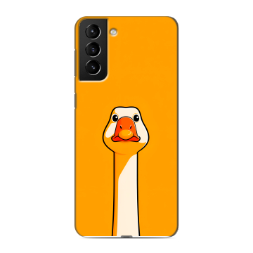 Силиконовый чехол на Samsung Galaxy S21 Plus с принтом Смешная утка Силиконовый чехол на Samsung Galaxy S21 Plus с принтом Смешная утка