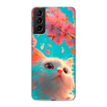 Силиконовый чехол на Samsung Galaxy S21 Plus с принтом Красивый кот Силиконовый чехол на Samsung Galaxy S21 Plus с принтом Красивый кот