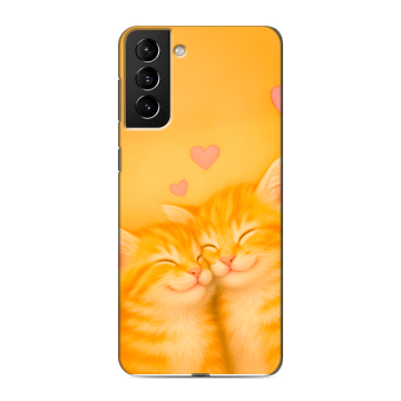 Силиконовый чехол на Samsung Galaxy S21 Plus с принтом Милые котята