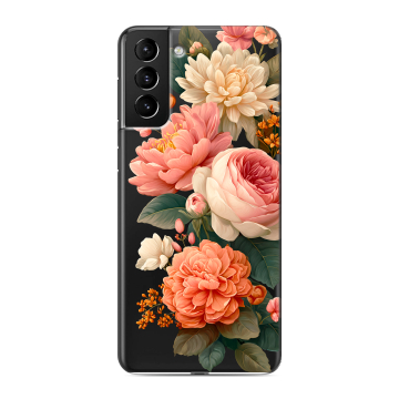 Силиконовый чехол на Samsung Galaxy S21 Plus с принтом цветы Силиконовый чехол на Samsung Galaxy S21 Plus с принтом цветы