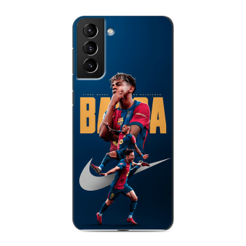Силиконовый чехол на Samsung Galaxy S21 Plus с принтом Барселона Barca Yamal Силиконовый чехол на Samsung Galaxy S21 Plus с принтом Барселона Barca Yamal
