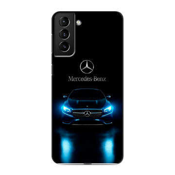 Силиконовый чехол на Samsung Galaxy S21 Plus с принтом Mercedes Мерседес
