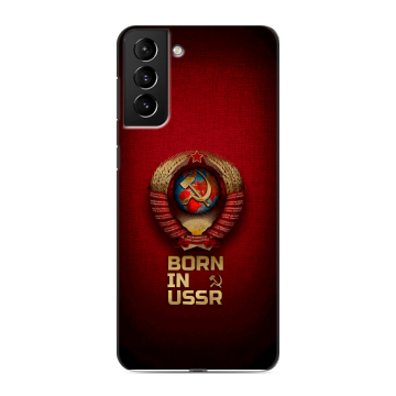 Силиконовый чехол на Samsung Galaxy S21 Plus с принтом Флаг Герб СССР Силиконовый чехол на Samsung Galaxy S21 Plus с принтом Флаг Герб СССР