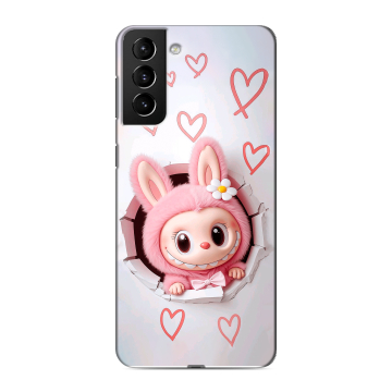 Силиконовый чехол на Samsung Galaxy S21 Plus с принтом Labubu Лабубу
