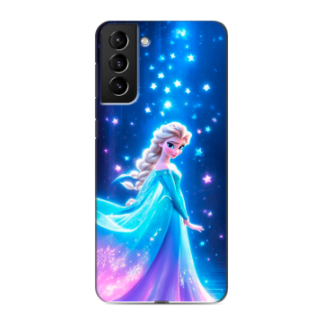 Силиконовый чехол на Samsung Galaxy S21 Plus с принтом Холодное сердце Frozen Силиконовый чехол на Samsung Galaxy S21 Plus с принтом Холодное сердце Frozen