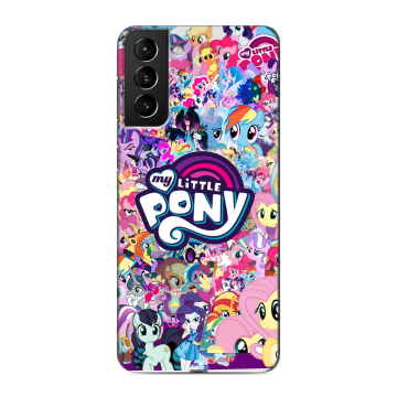 Силиконовый чехол на Samsung Galaxy S21 Plus с принтом My little pony Дружба чудо Силиконовый чехол на Samsung Galaxy S21 Plus с принтом My little pony Дружба чудо