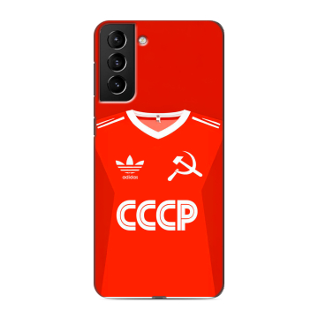 Силиконовый чехол на Samsung Galaxy S21 Plus с принтом Флаг Герб СССР Силиконовый чехол на Samsung Galaxy S21 Plus с принтом Флаг Герб СССР