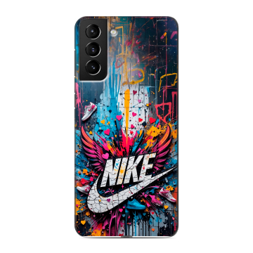 Силиконовый чехол на Samsung Galaxy S21 Plus с принтом Nike Найк Силиконовый чехол на Samsung Galaxy S21 Plus с принтом Nike Найк