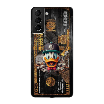 Силиконовый чехол на Samsung Galaxy S21 Plus с принтом Дональд Дак Доллар Силиконовый чехол на Samsung Galaxy S21 Plus с принтом Дональд Дак Доллар