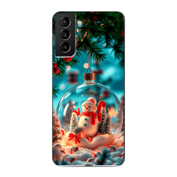 Силиконовый чехол на Samsung Galaxy S21 Plus с принтом Новый год Силиконовый чехол на Samsung Galaxy S21 Plus с принтом Новый год