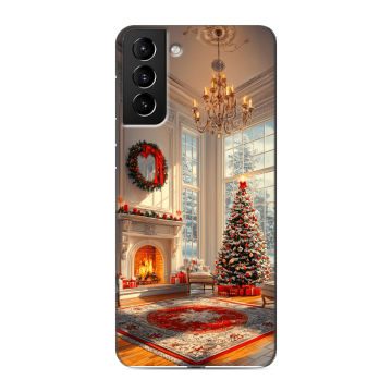 Силиконовый чехол на Samsung Galaxy S21 Plus с принтом Новый год Силиконовый чехол на Samsung Galaxy S21 Plus с принтом Новый год