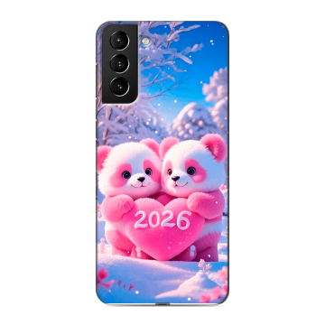 Силиконовый чехол на Samsung Galaxy S21 Plus с принтом Новый год Силиконовый чехол на Samsung Galaxy S21 Plus с принтом Новый год