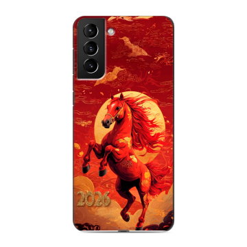 Силиконовый чехол на Samsung Galaxy S21 Plus с принтом Новый год Силиконовый чехол на Samsung Galaxy S21 Plus с принтом Новый год