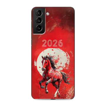 Силиконовый чехол на Samsung Galaxy S21 Plus с принтом Новый год Силиконовый чехол на Samsung Galaxy S21 Plus с принтом Новый год