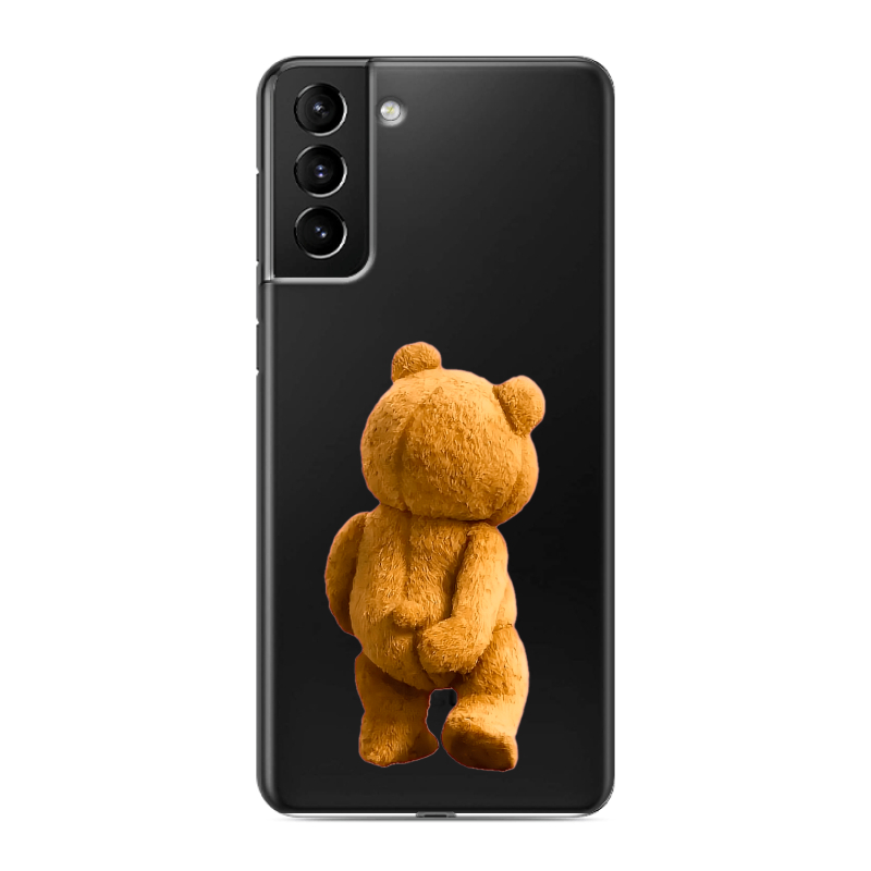 Силиконовый противоударный чехол на Samsung Galaxy S21 Plus с принтом Медведь Силиконовый противоударный чехол на Samsung Galaxy S21 Plus с принтом Медведь