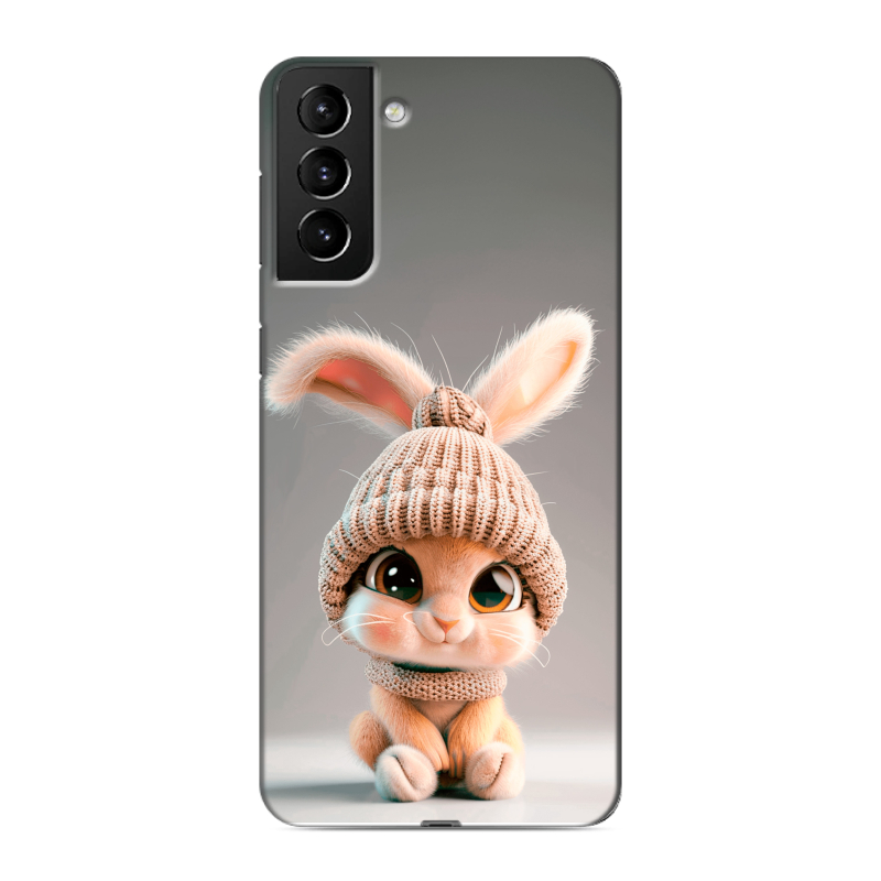 Силиконовый противоударный чехол на Samsung Galaxy S21 Plus с принтом Кролик Силиконовый противоударный чехол на Samsung Galaxy S21 Plus с принтом Кролик