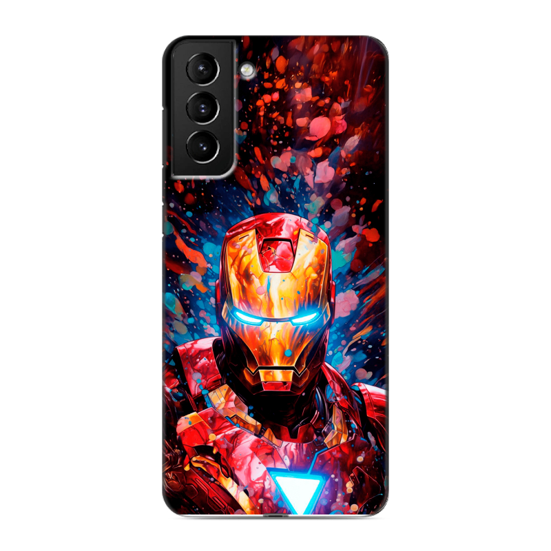 Силиконовый чехол на Samsung Galaxy S21 Plus с принтом Железный человек Ironman Силиконовый чехол на Samsung Galaxy S21 Plus с принтом Железный человек Ironman