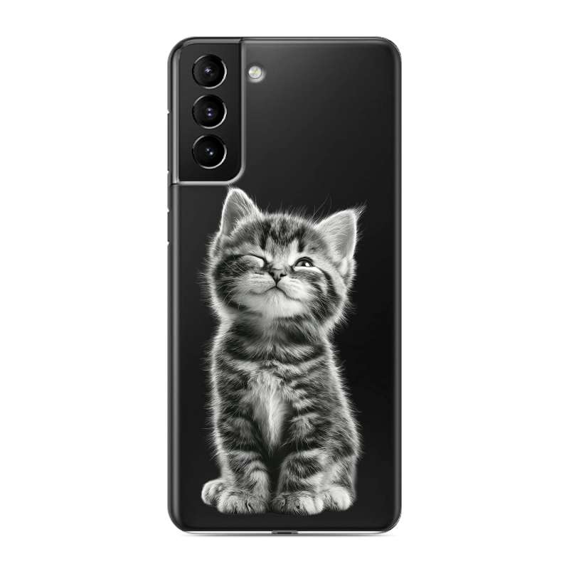 Силиконовый чехол на Samsung Galaxy S21 Plus с принтом Котенок Силиконовый чехол на Samsung Galaxy S21 Plus с принтом Котенок