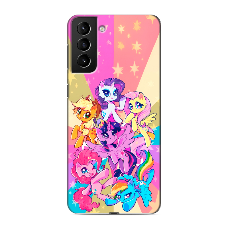 Силиконовый чехол на Samsung Galaxy S21 Plus с принтом My little pony Дружба чудо Силиконовый чехол на Samsung Galaxy S21 Plus с принтом My little pony Дружба чудо