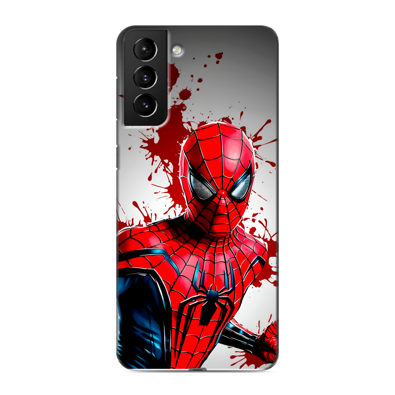 Силиконовый противоударный чехол на Samsung Galaxy S21 Plus с принтом Spiderman Человек паук Силиконовый противоударный чехол на Samsung Galaxy S21 Plus с принтом Spiderman Человек паук