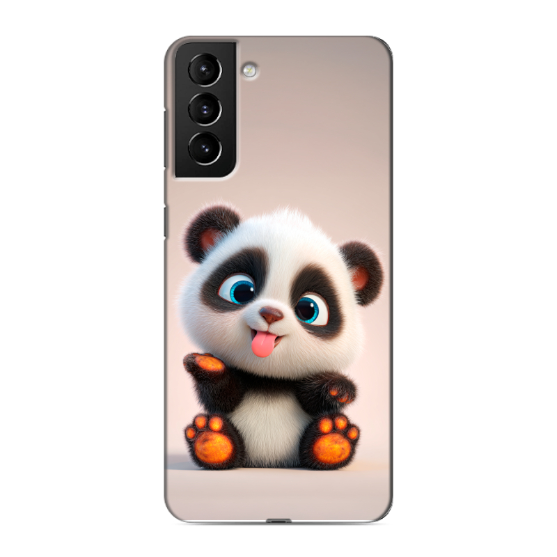 Силиконовый чехол на Samsung Galaxy S21 Plus с принтом милая панда Силиконовый чехол на Samsung Galaxy S21 Plus с принтом милая панда